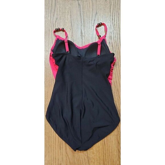 AQUA GREEN Shaping Slimming One-Piece Swimsuit Women's Size XL - Picture 2 of 4